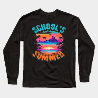 Out For Summer, Hello Summer Funny Surfer Riding Surf Surfing Lover Gifts Long Sleeve T-Shirt